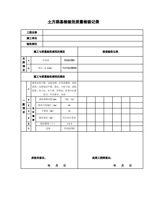 路基检测表