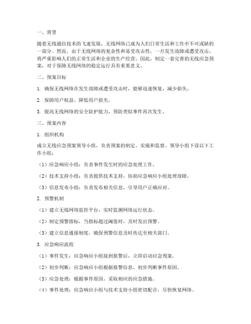 无线应急预案