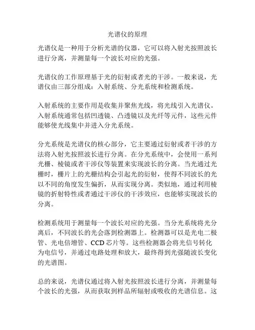 光谱仪的原理