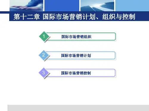 《国际市场营销》第十二章：国际市场营销计划、组织与控制