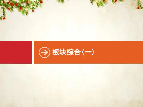 2020年高考历史二轮复习课件：板块综合(一) 