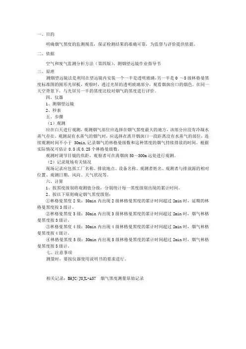 A60 烟气黑度
