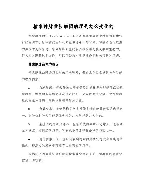 精索静脉曲张病因病理是怎么变化的