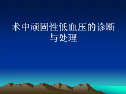 术中顽固性低血压-PPT课件