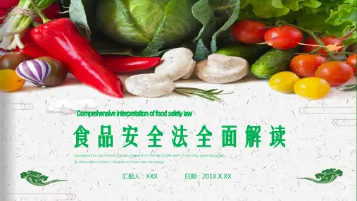 绿色果蔬全面解读食品安全法教育培训PPT宣讲