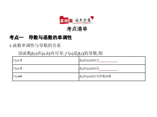 2021年新课标新高考数学复习课件：§4.2 导数的应用