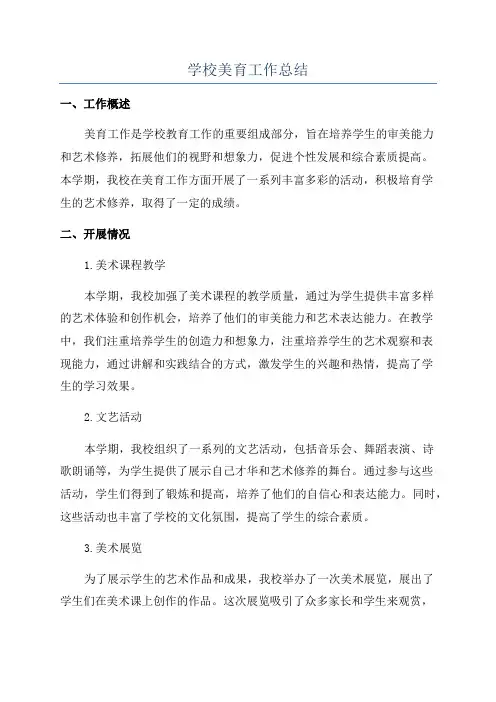 学校美育工作总结