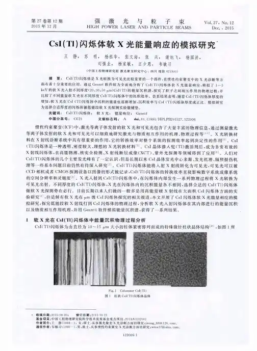 CsI(Tl)闪烁体软X光能量响应的模拟研究