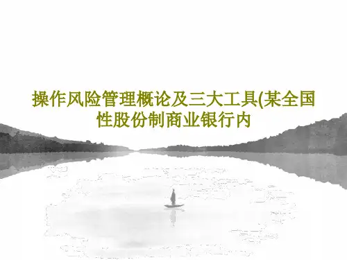 操作风险管理概论及三大工具(某全国性股份制商业银行内共38页文档