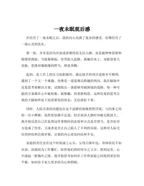 一夜未眠观后感