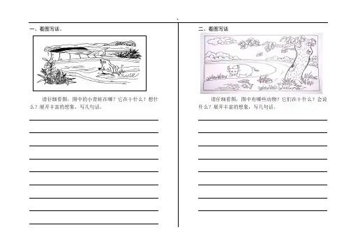 小学二年级上册写话系列训练