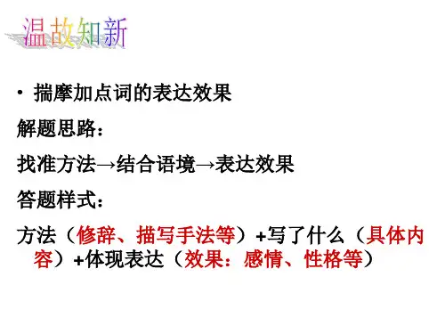 赏析句子的表达效果