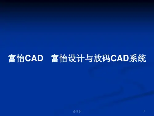 富怡CAD   富怡设计与放码CAD系统PPT学习教案