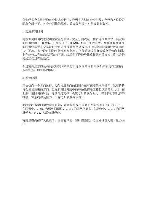 斐波那契数列如何运用伦敦金