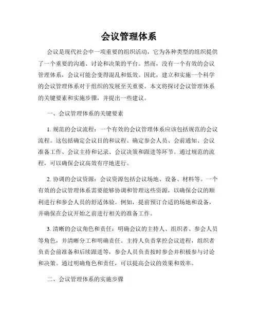 会议管理体系