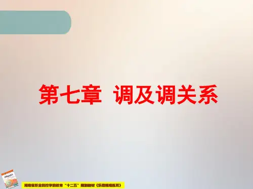 乐理视唱练耳第七章 调及调关系