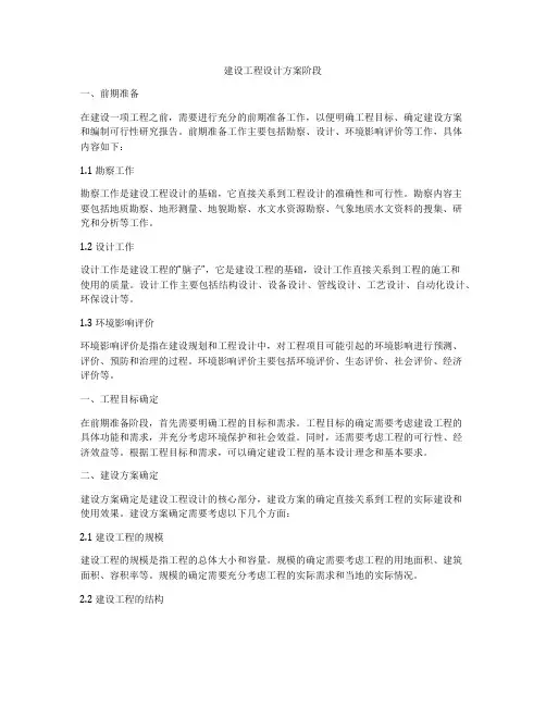 建设工程设计方案阶段