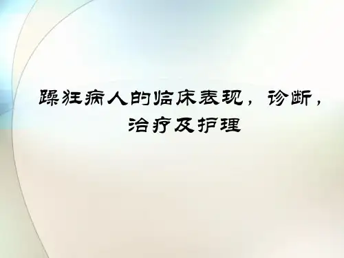 躁狂症的护理-ppt参考课件