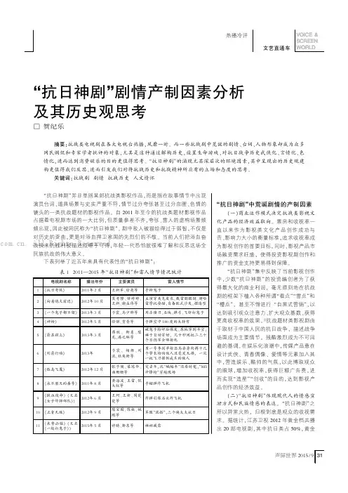 “抗日神剧”剧情产制因素分析及其历史观思考