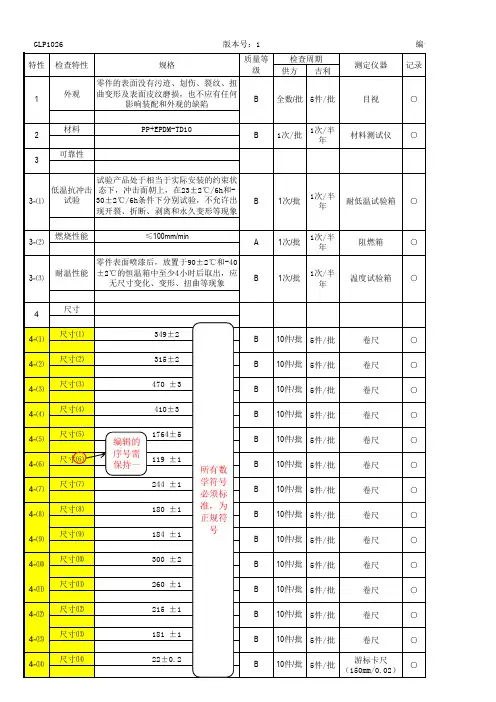 标准检查基准书