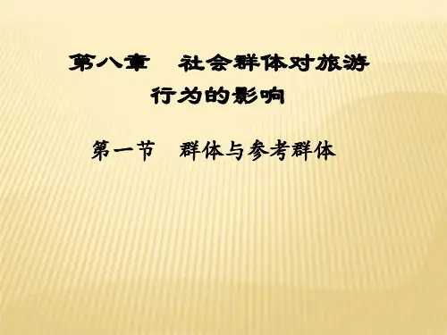 第八章  社会群体对旅游行为的影响    (《旅游心理学 第二版》PPT课件)