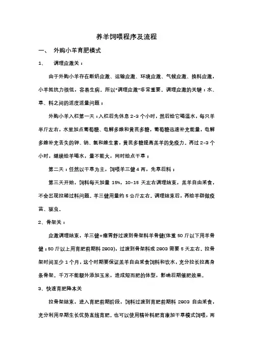 羔羊调理、养羊饲喂程序及流程(全面)