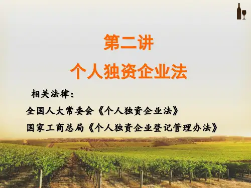 1个人独资企业法(案例)