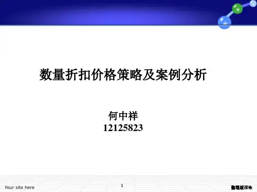 数量折扣价格策略及案例分析ppt课件