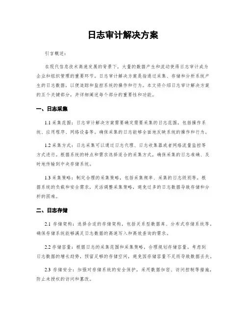 日志审计解决方案