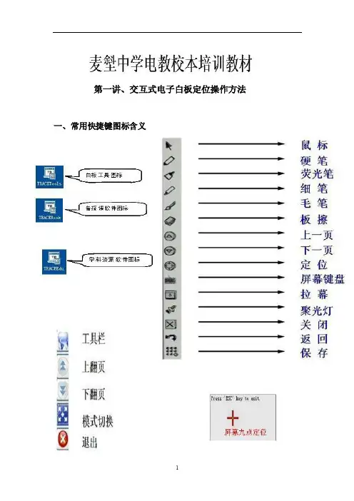 交互式电子白板定位操作方法