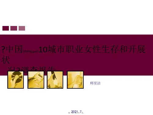 (ppt版)师至洁中国十城市女性职业状况与发展趋势调查