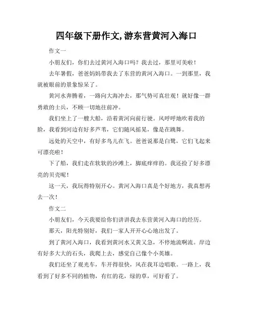 四年级下册作文,游东营黄河入海口