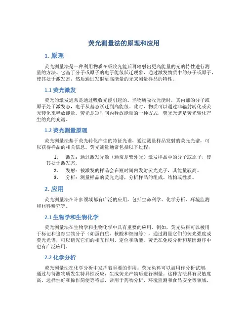 荧光测量法的原理和应用