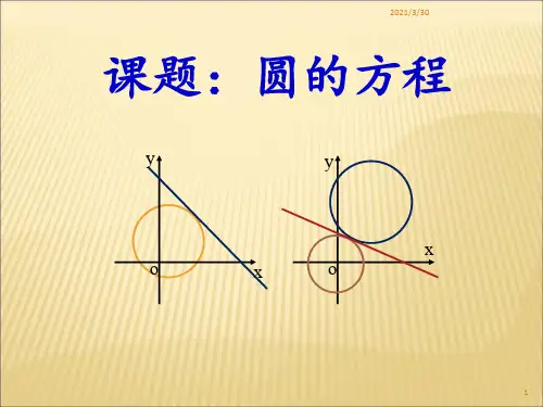 高三一轮复习圆与方程复习课 ppt课件