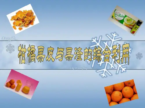 柑橘果皮与果渣的综合利用