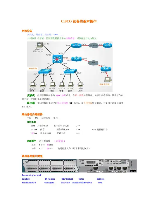 思科CISCO设备的基本操作详解