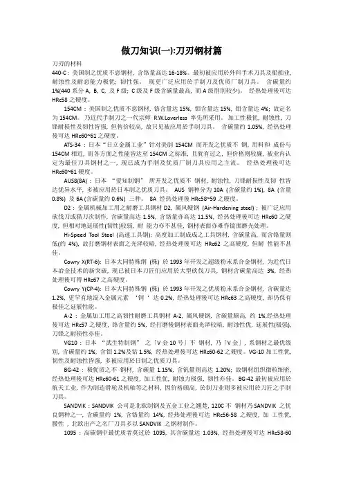 刀的硬度