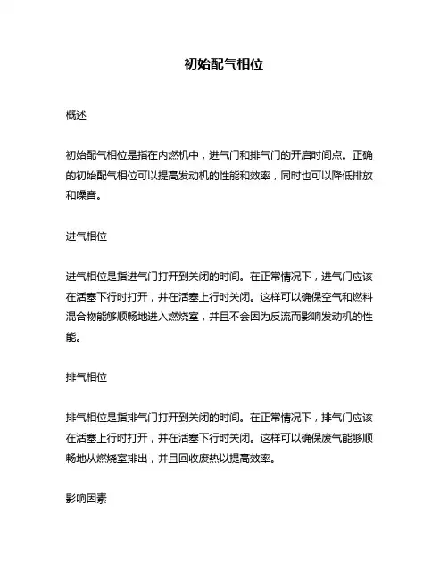 初始配气相位