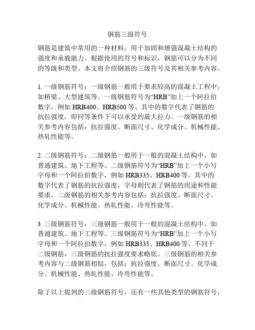 钢筋三级符号