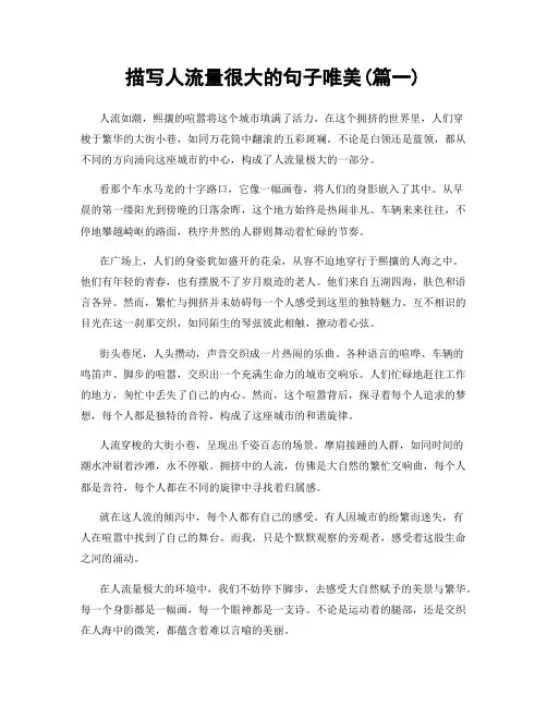 描写人流量很大的句子唯美(精选2篇)