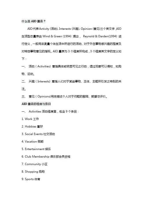 AIO量表