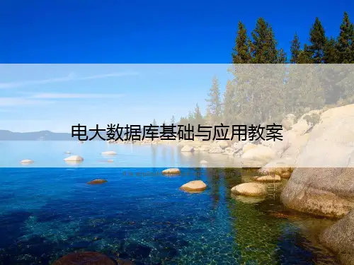 电大数据库基础与应用教案