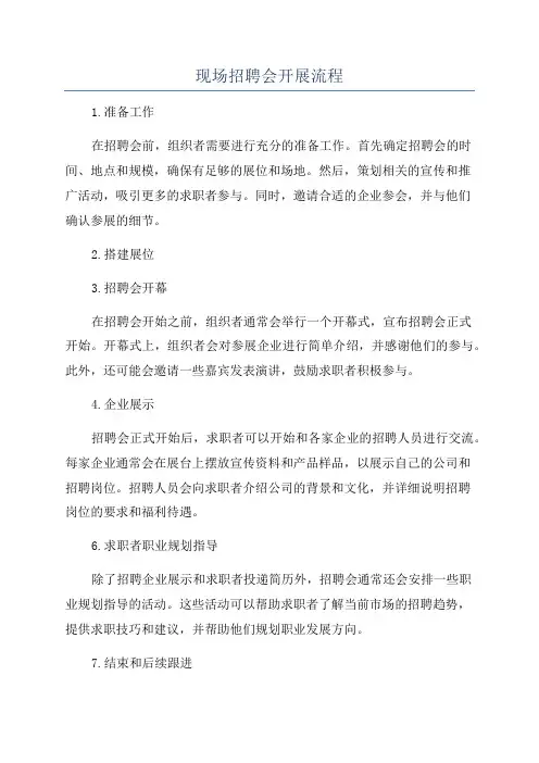 现场招聘会开展流程