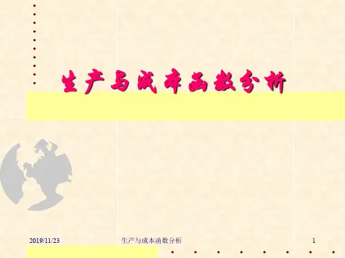 生产及成本函数分析