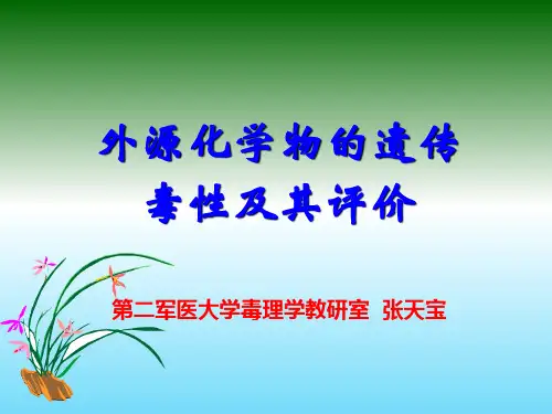 遗传毒性及其评价