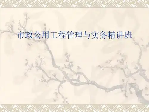 一建市政讲义2016