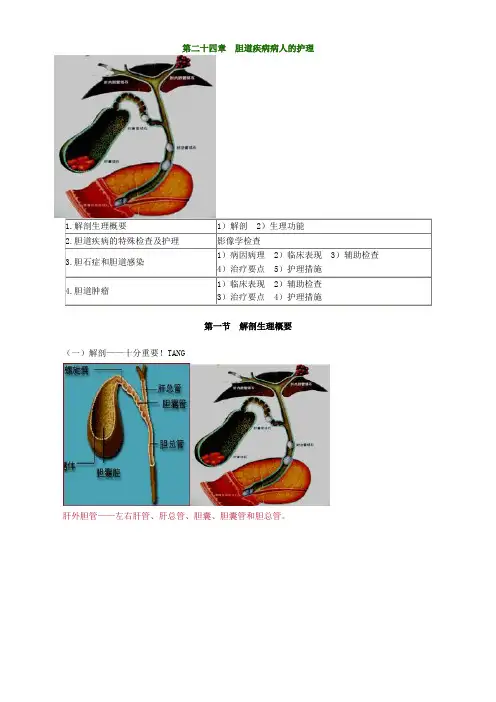 主管护师外科讲义胆道疾病病人的护理