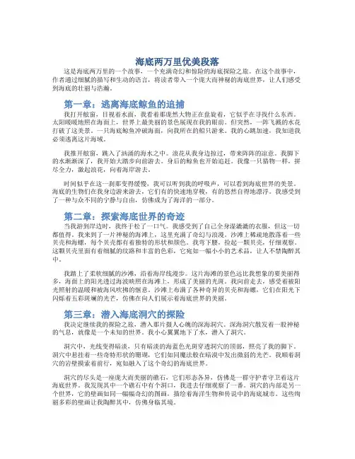 海底两万里优美段落