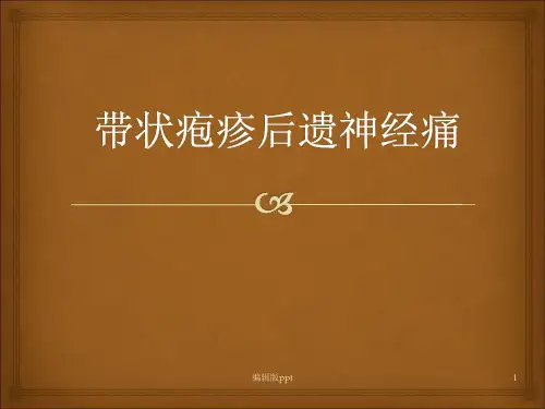 带状疱疹后遗神经痛医学PPTPPT课件