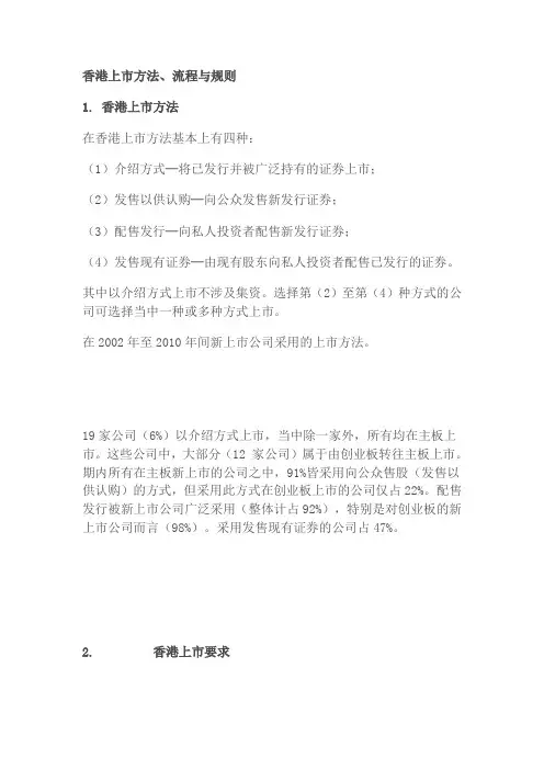 香港上市方法